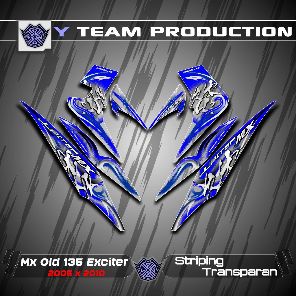 Striping Uv Transparan X15Jupiter Mx Lama 135 Striping Transparan Mx Old /Striping Mx Old Transparan