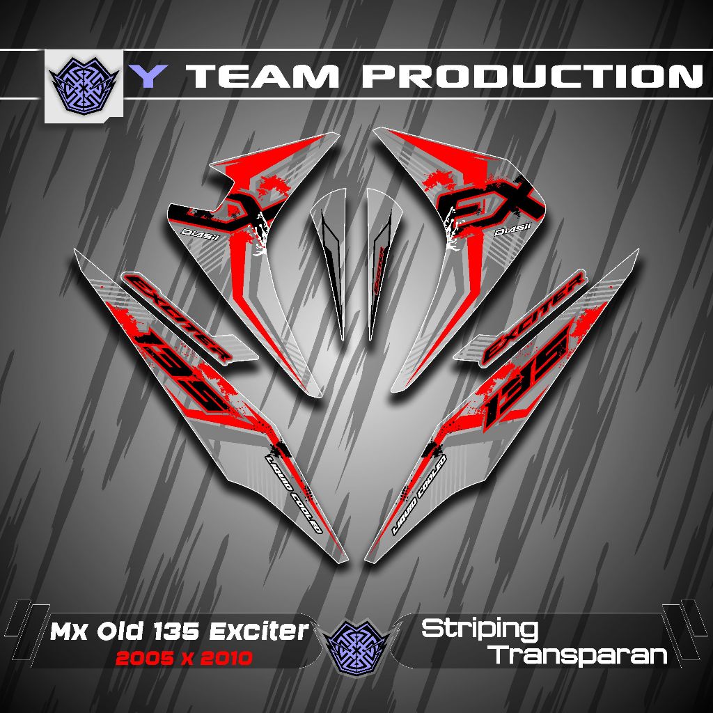 Striping Uv Transparan X18Jupiter Mx Lama 135 Striping Transparan Mx Old /Striping Mx Old Transparan