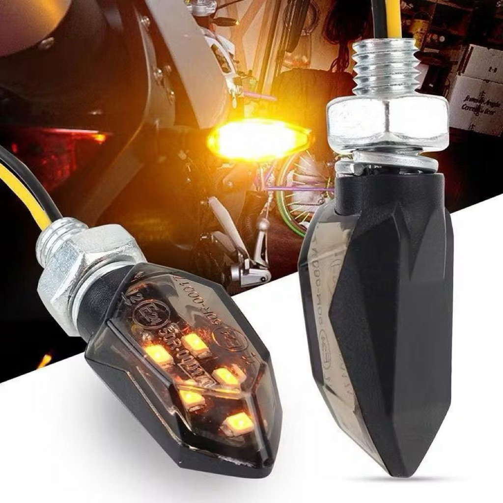 Lampu Sein Variasi Kecil universal semua motor Lampu Sen LED lancip 12 Volt Waterproof