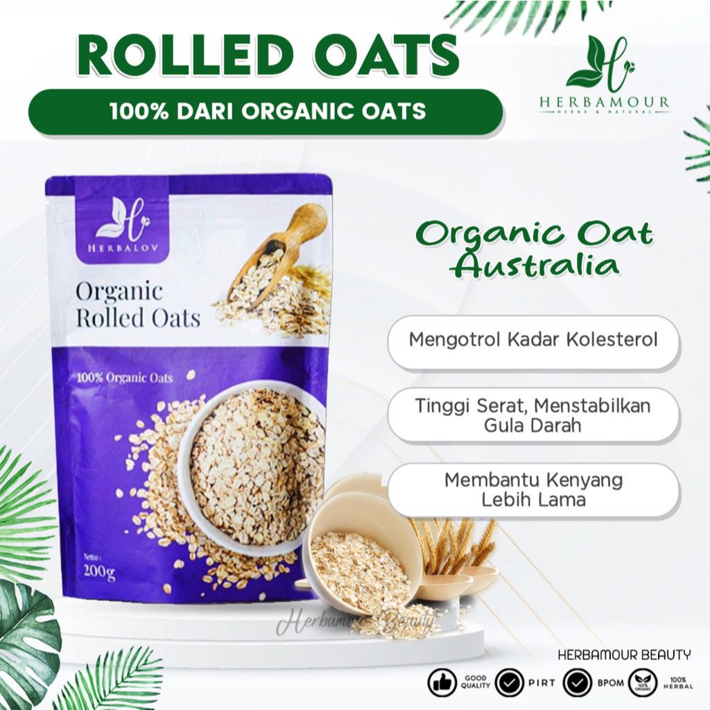 

ORGANIK ROLLED OATS HERBALOV - DIET TINGGI NUTRISI RENDAH KALORI UNTUK SARAPAN