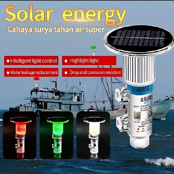 Lampu klip Jaring kapal Nelayan tenaga Surya Marine Solar Light Water proof Lampu klip tenaga mataha