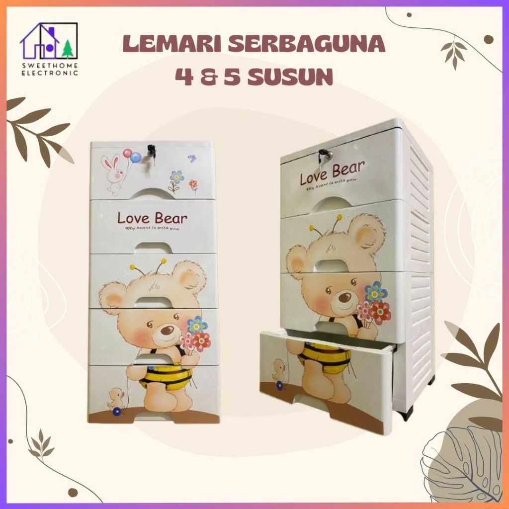 Sweethome  Lemari Baju Bayi dan Rak Mainan Anak Praktis Hemat Tempat