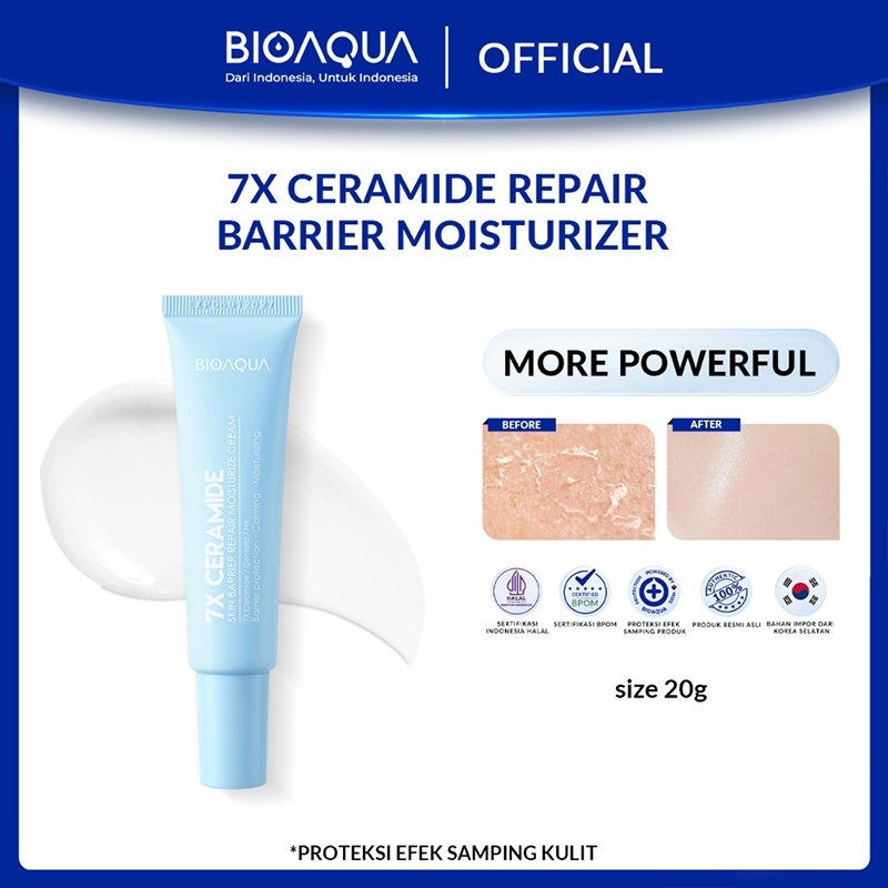 BIOAQUA Pelembab Wajah 7X Ceramide Skin Barrier Repair Moisturizer Cream 20g For All Skin Types