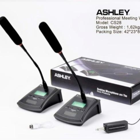 Mic Wireless Ashley CS28 Mic Meja, Podium, Meeting Coference CS 28 Ori