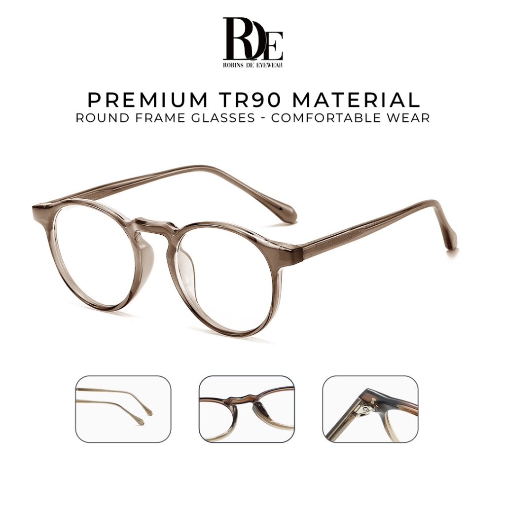 Robins Kacamata Minus Photocromic Antiblueray Frame Bulat TR90 Lentur Bisa Minus Silinder Anti Radia