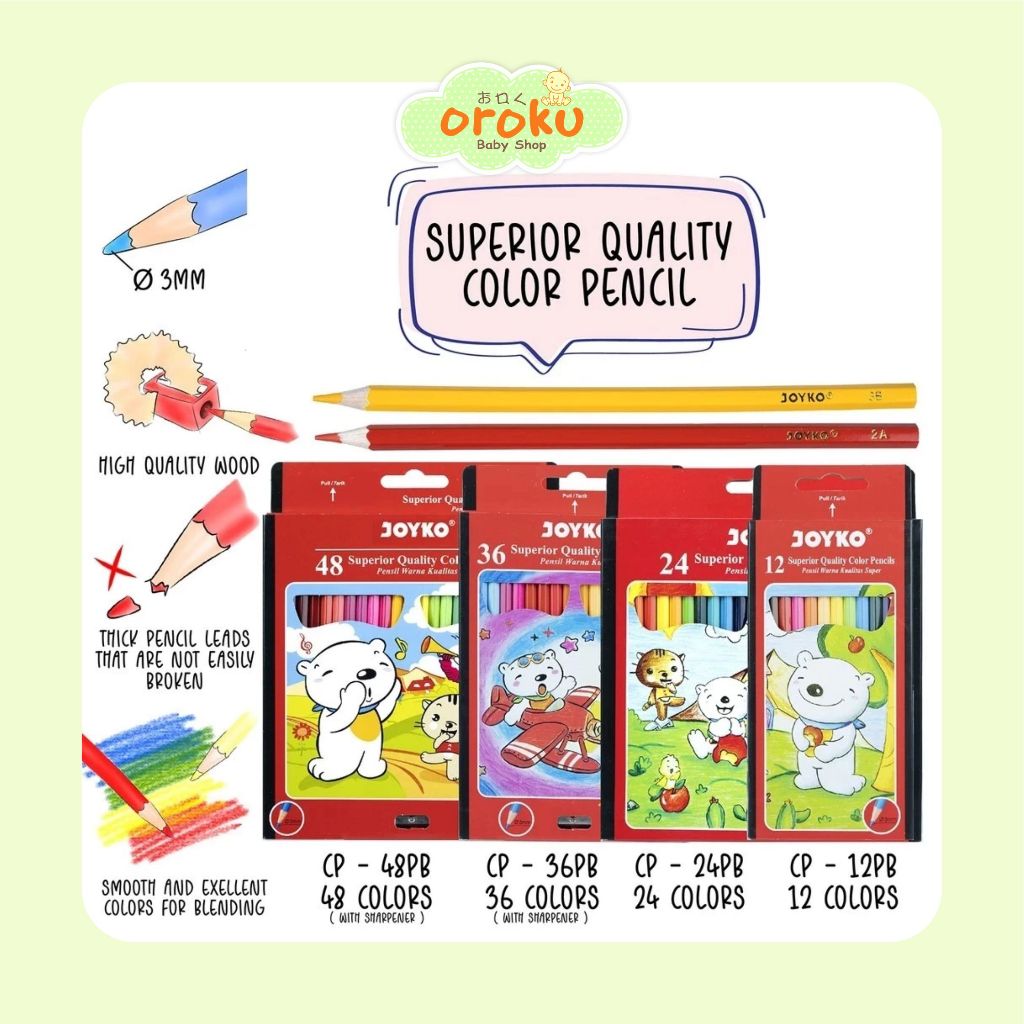 

JOYKO PENSIL WARNA CP-12PB CP-24PB / PENSIL WARNA