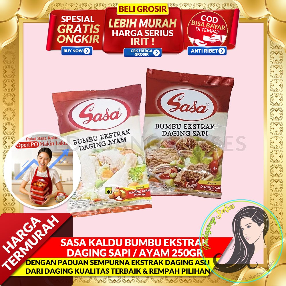 

[PEDAGANG MURAH] SASA KALDU BUMBU EKSTRAK DAGING SAPI / AYAM 250gr