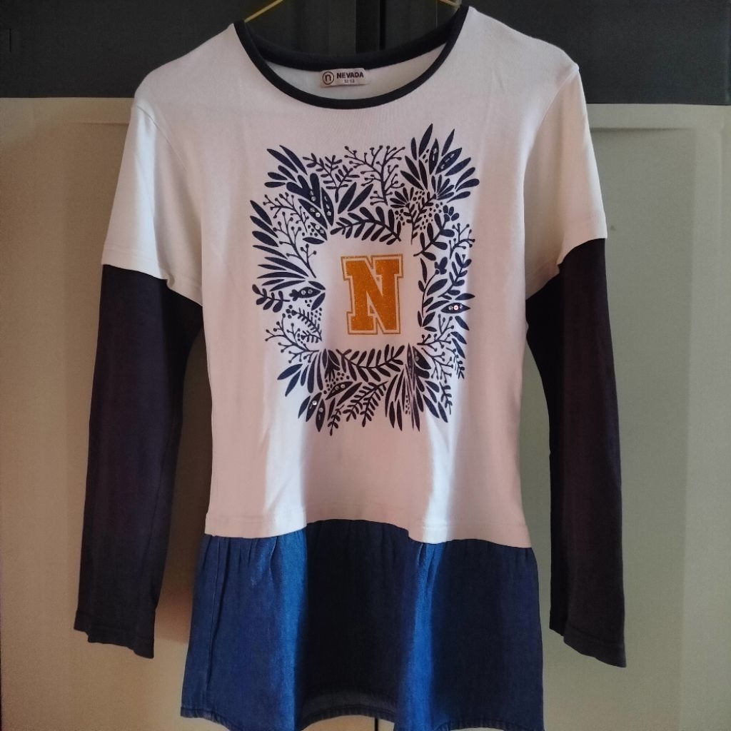 Kaos Nevada Anak Perempuan Katun