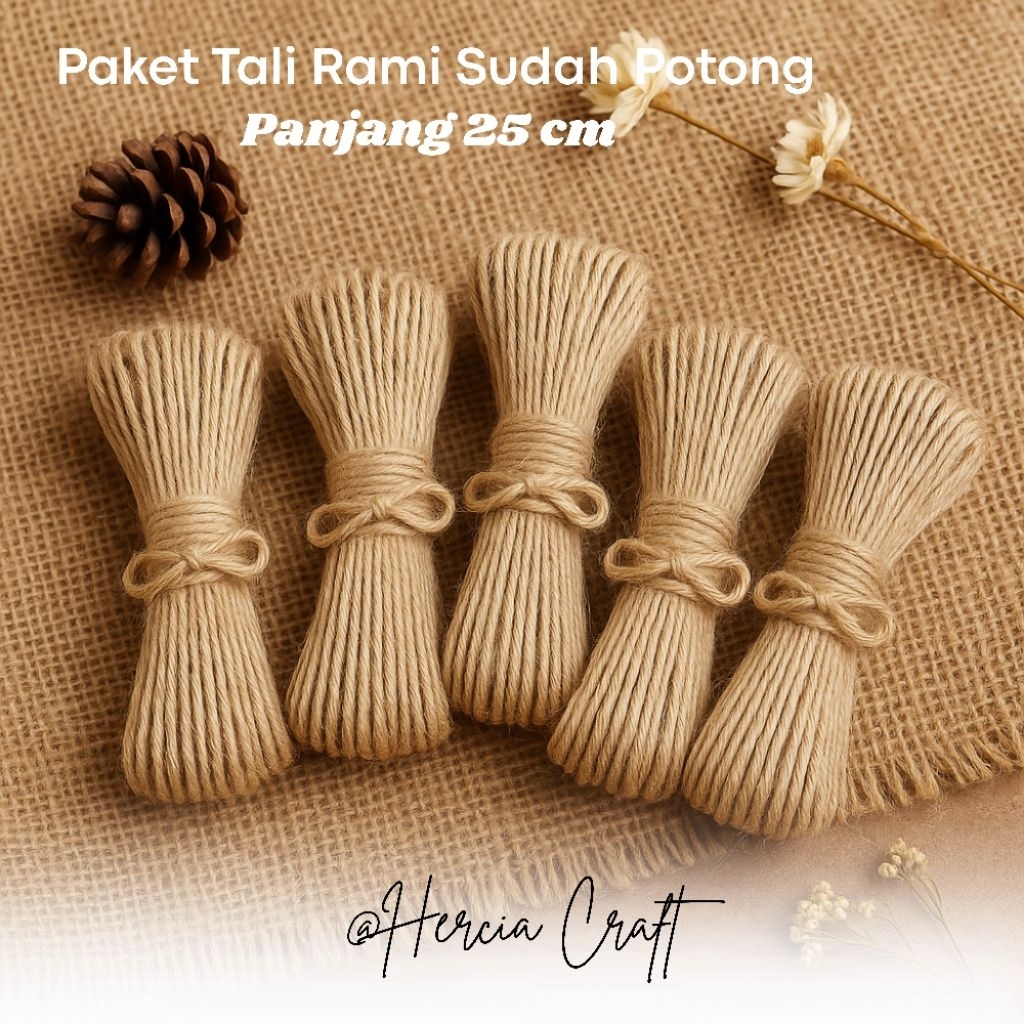 

[100 Pcs] Tali Rami / Tali Goni Tali Hangtag 2 Ply Ecer 25 cm