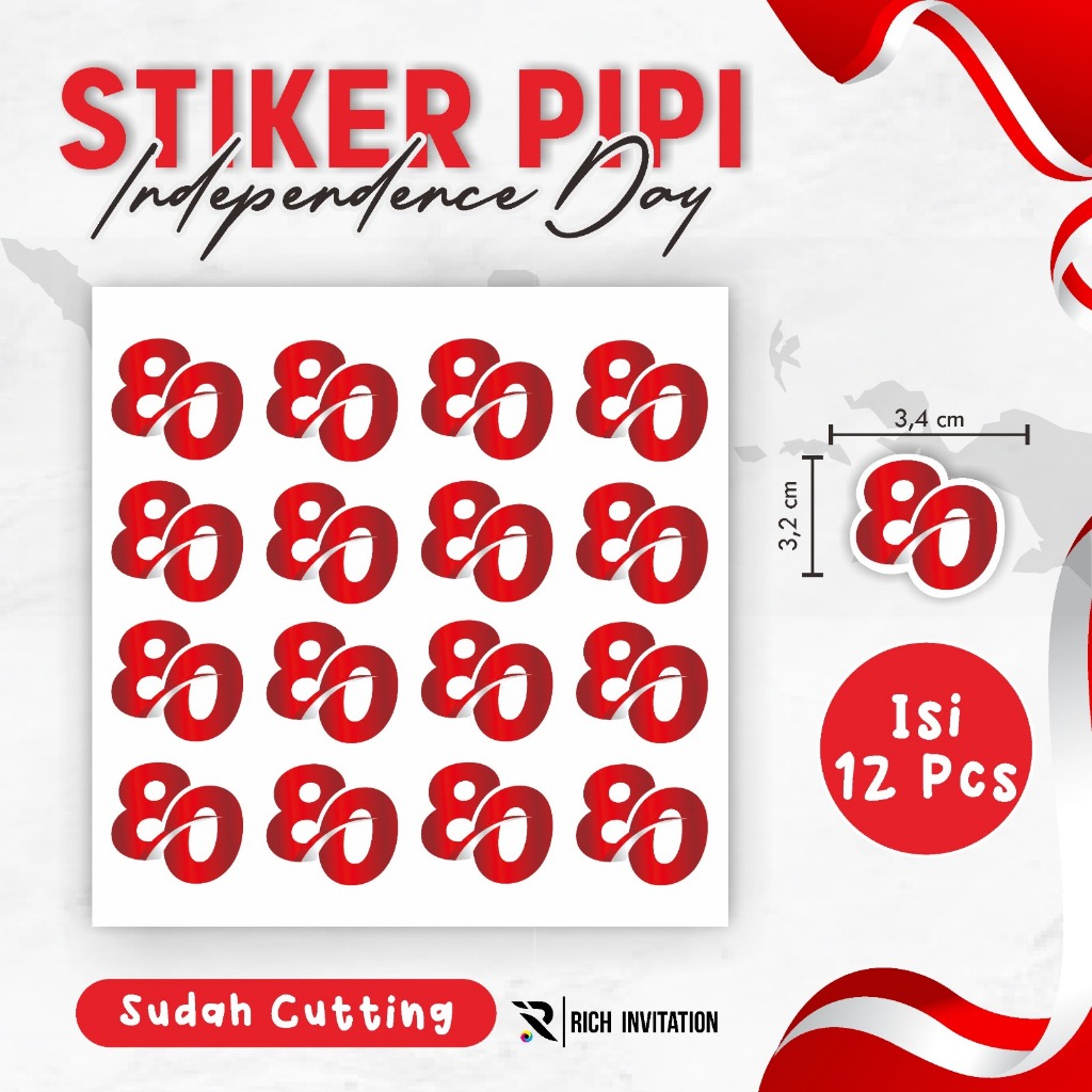 

STIKER PIPI SPESIAL KEMERDEKAAN INDONESIA - AKSESORIS UNIK STIKER MERAH PUTIH INDEPENDENCE DAY