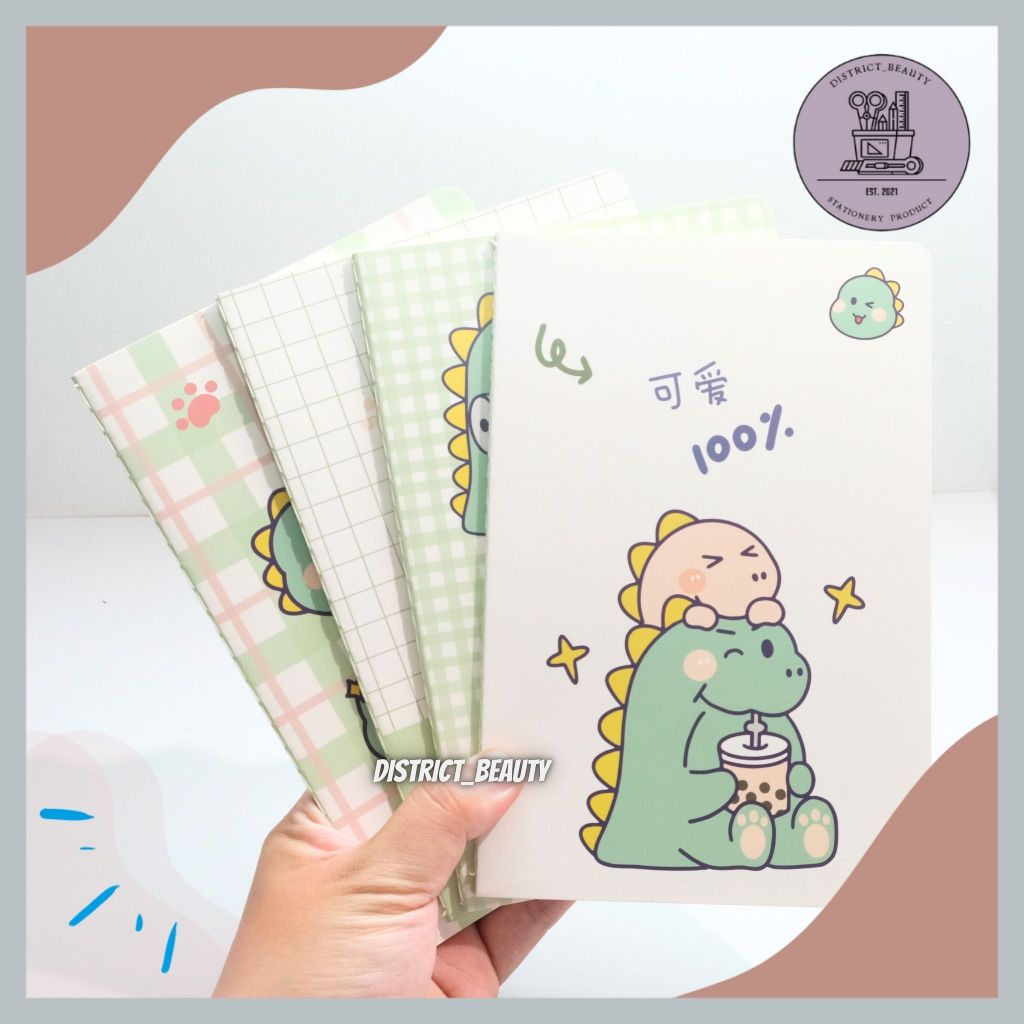 

BUKU STANDAR A5 DINO HIJAU NOTEBOOK BUKU TULIS DINOSAURUS NOTEBOOK BERGARIS BUKU MURAH DISTRICT BEAUTY