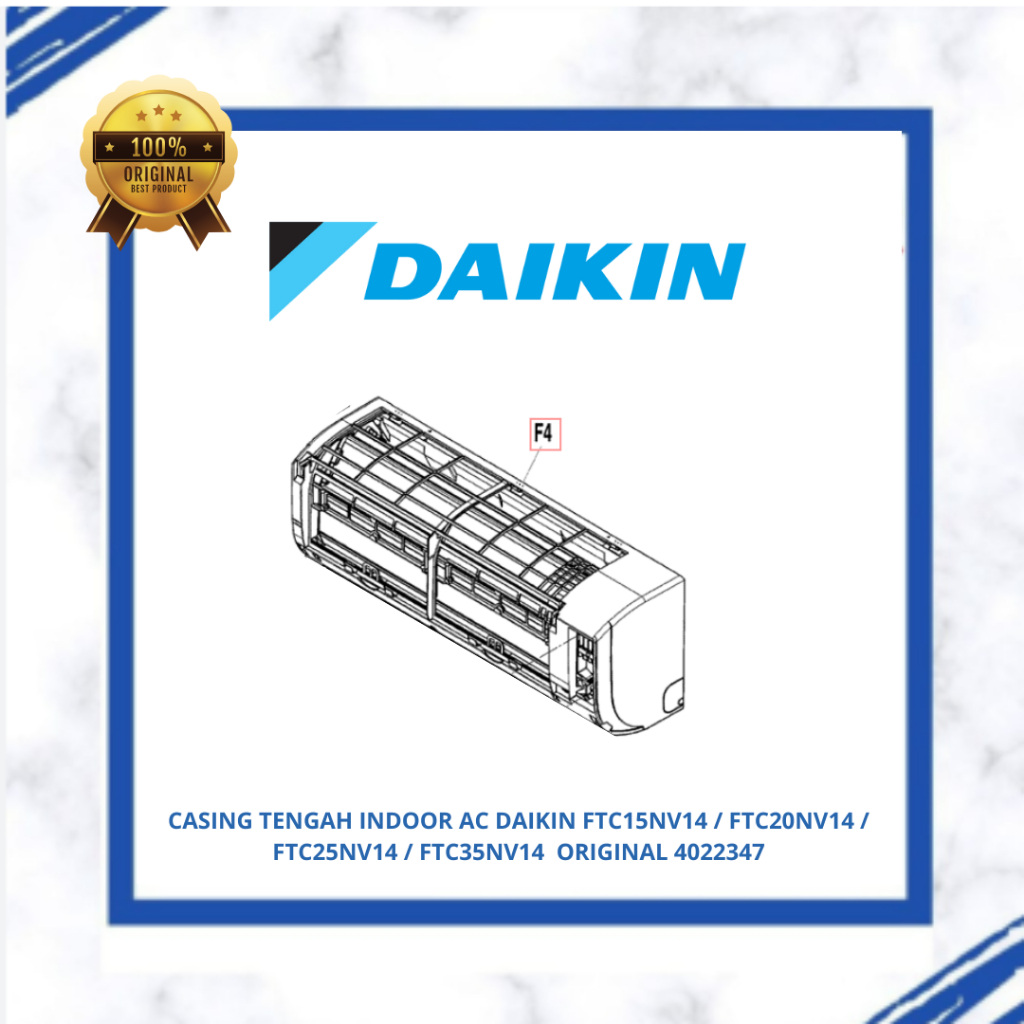 CASING TENGAH INDOOR AC DAIKIN FTC15NV14 / FTC20NV14 / FTC25NV14 / FTC35NV14  ORIGINAL 4022347