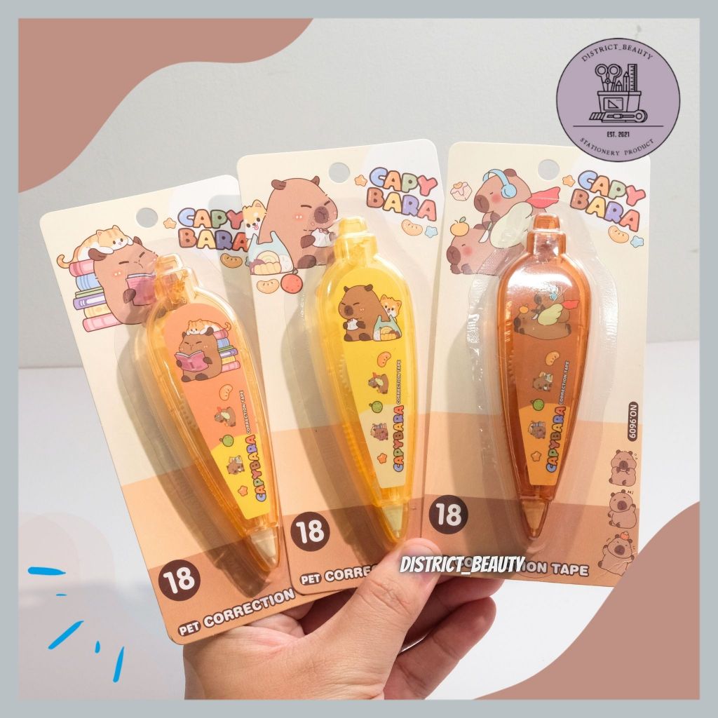 

CORRECTION TAPE CETEK CAPYBARA TIP EX CAPYBARA TIP EX CETEK PANJANG CAPYBARA PENGHAPUS PULPEN KORTEP CAPYBARA