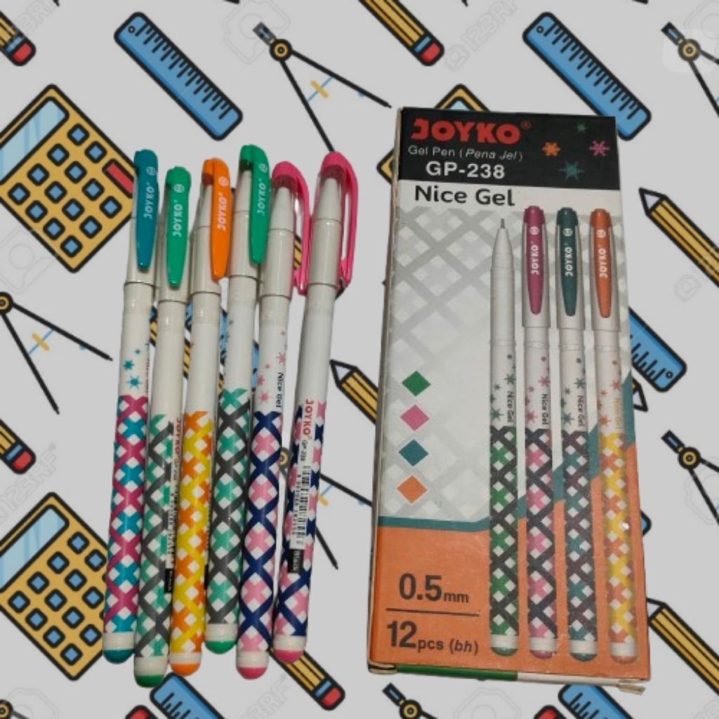 

GEL PEN NICE GEL GP-238 HITAM 0,5 JOYKO