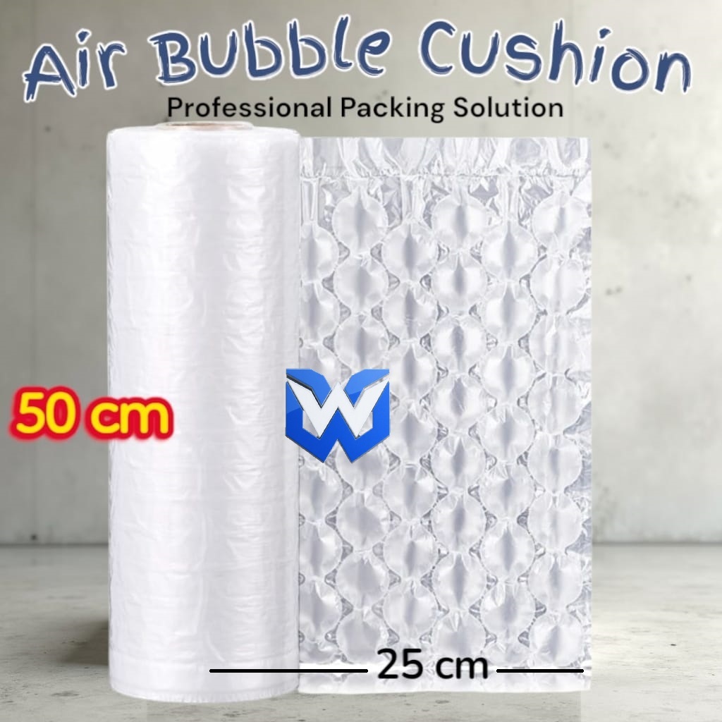 

WSB Plastik Bubble Wrap 50 cm / Inflatable Air Bubble Cushion / Poly Air Bag Kantong Udara Packaging