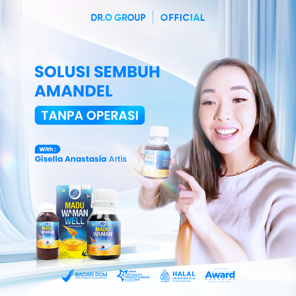 Wamanwell / Madu Herbal untuk Amandel / Amandel Hilang Tanpa Operasi