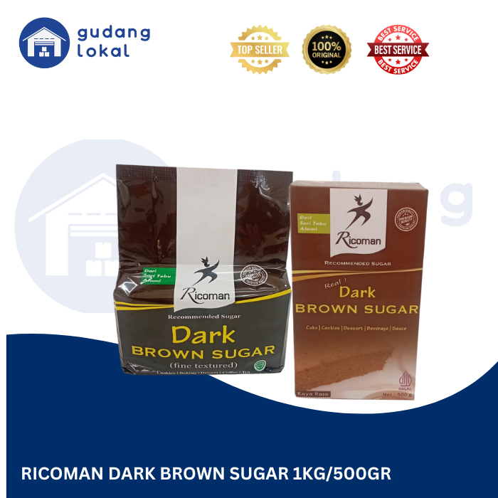 

RICOMAN DARK BROWN SUGAR 1KG / 500GR