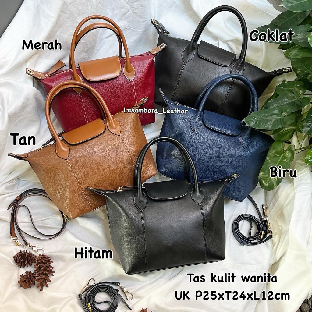 Tas kulit Longchep medium /tas kulit