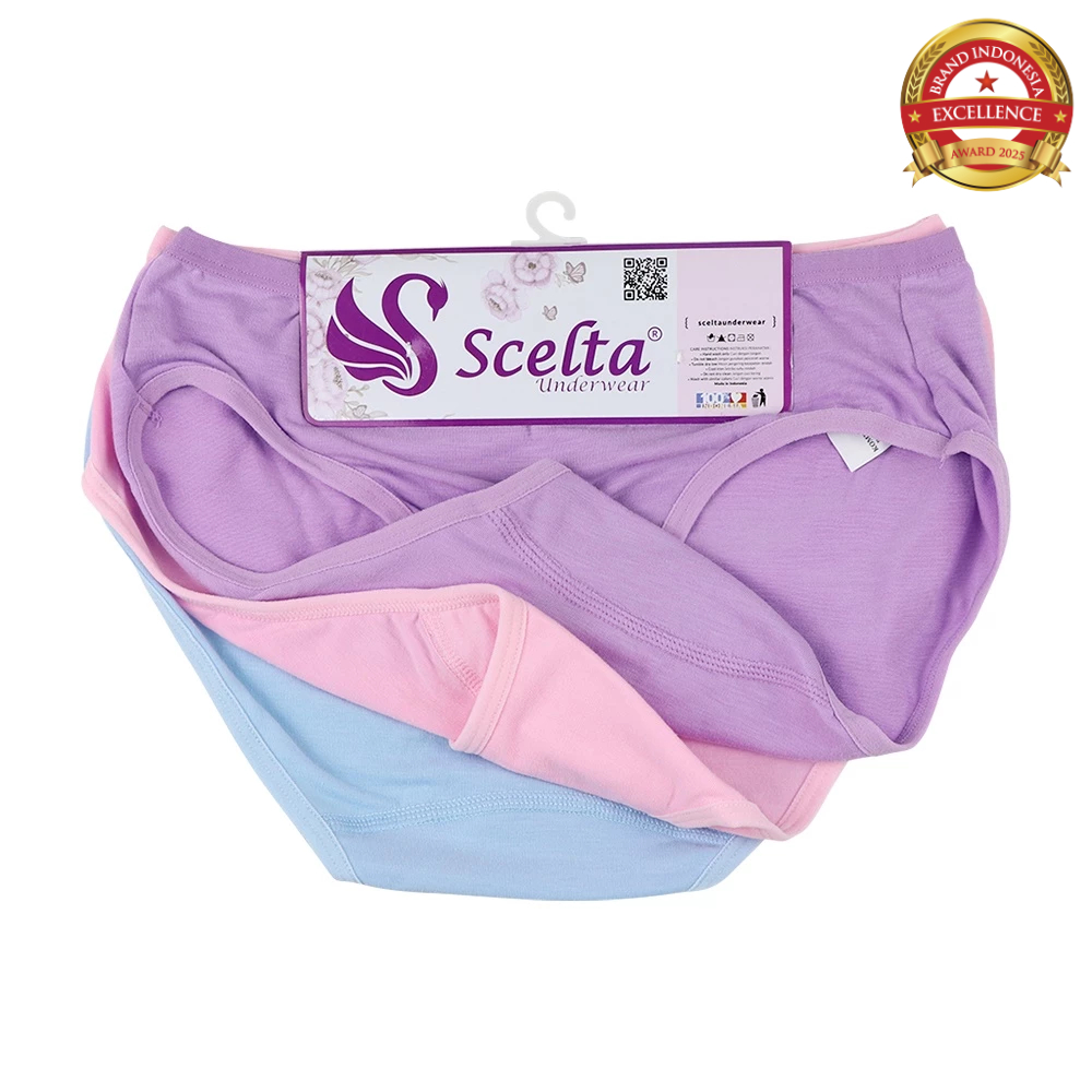 Scelta - 3Pcs Celana Dalam Wanita Basic Panty Cd Sc 421 Mini