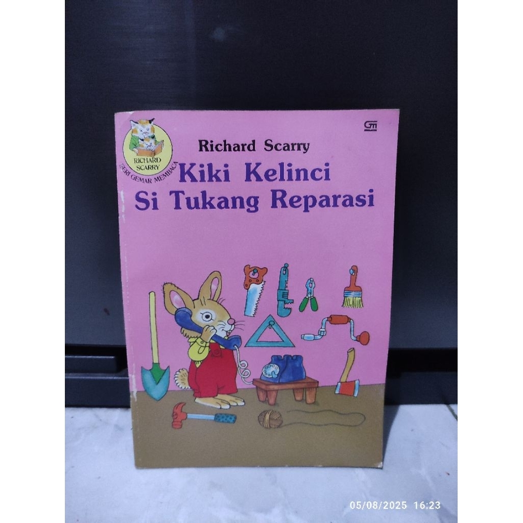buku cerita Richard scarry Kiki kelinci si tukang reparasi