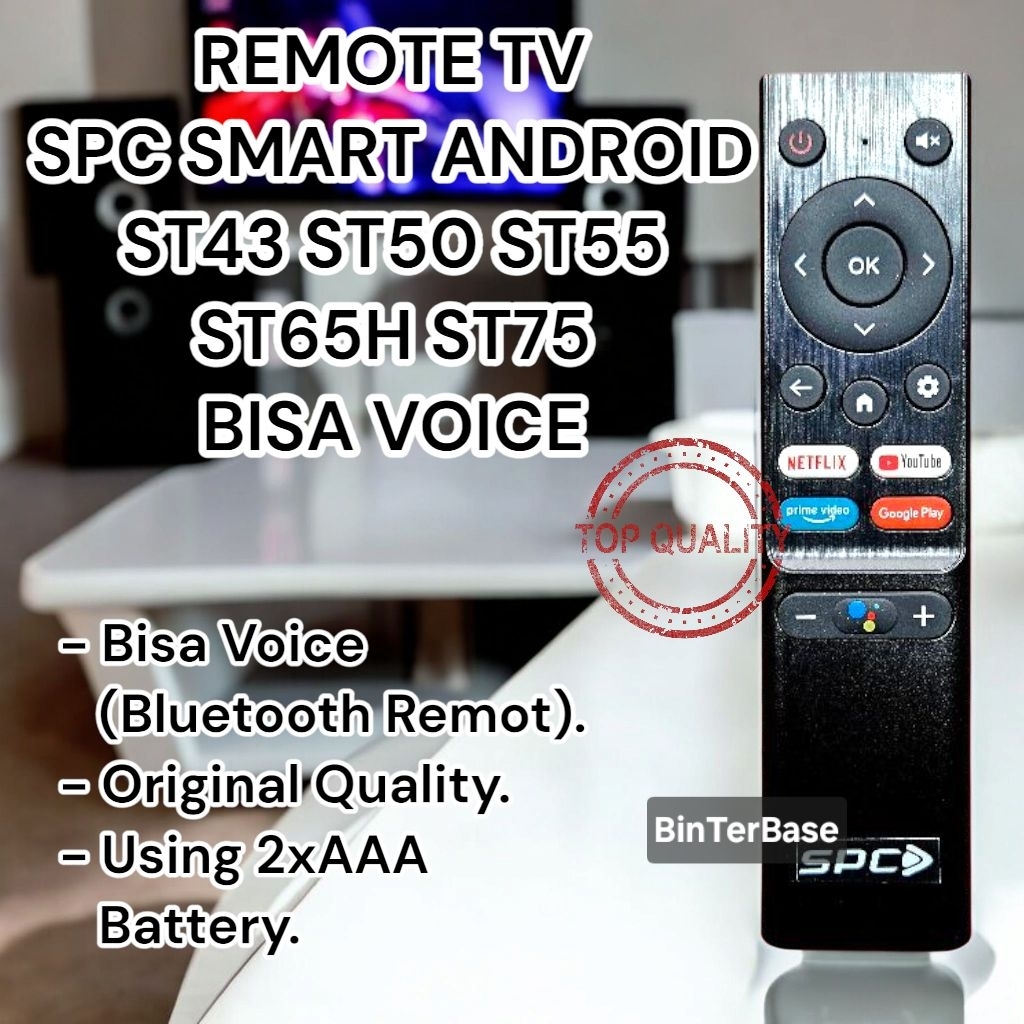 Remote Remot TV SPC Android Smart TV ST43 ST50 ST55 ST65H ST75 Changhong LCD LED bisa Voice Command 