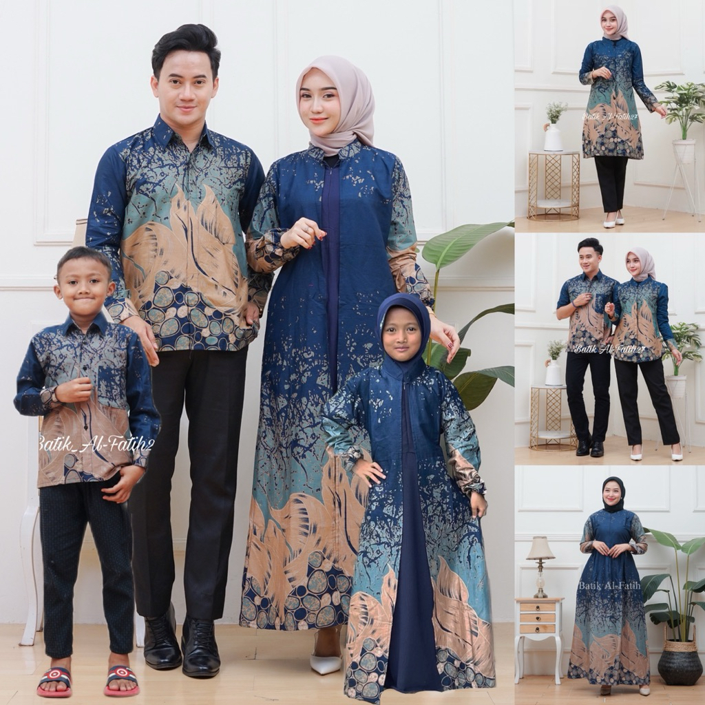 Baju Batik Couple Pasangan Lebaran 2025 Couple Keluarga Batik Couple elegan