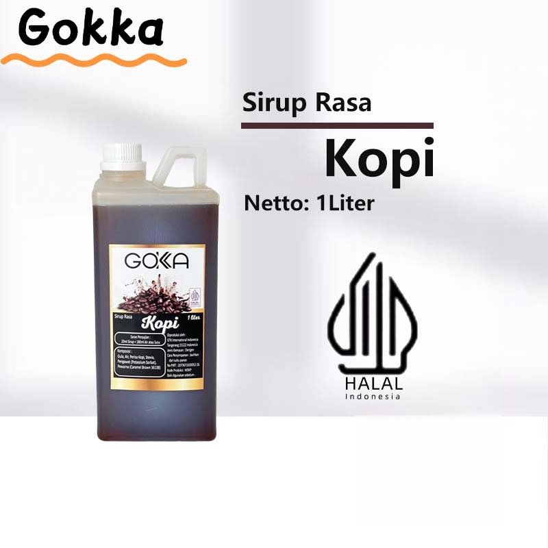 

Gokka Kopi Sirup Minuman 1L - Kopi Flavor Syrup / Sirup Kopi