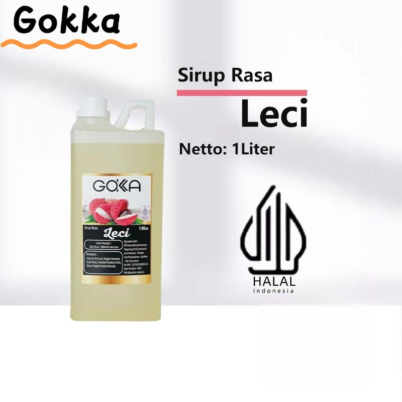 

GOKKA Lychee Syrup 1L - HALAL Sirup Leci