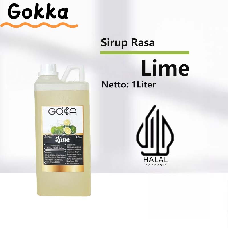 

Gokka Lime Sirup Minuman 1L - Lime Flavor Syrup / Sirup Lime