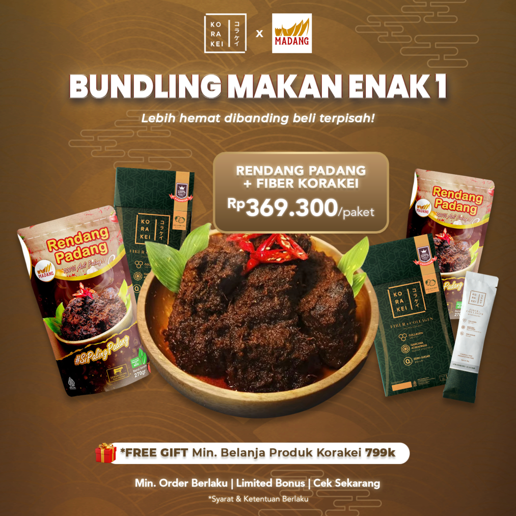 

Korakei x Madang + Korakei Fiber Bundling Special Collab Rendang Padang & Dendeng Balado