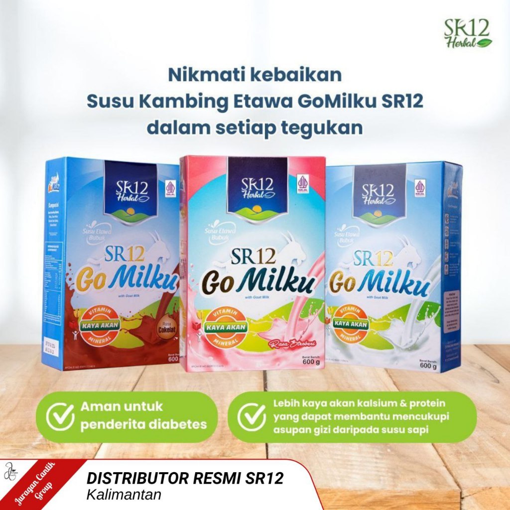 

SUSU GOMILKU ETAWA SR12 HERBAL - SUSU KAMBING PREMIUM ENAK HALAL TIDAK BERBAU - BOSTER ASI
