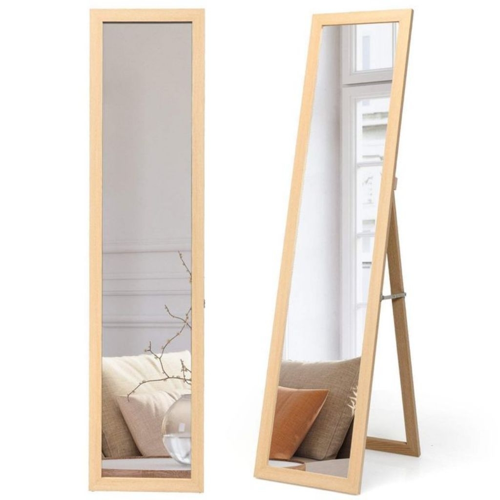 Kaca Cermin Standing Mirror, Cermin Berdiri Minimalis Full Body (127 x 35cm)