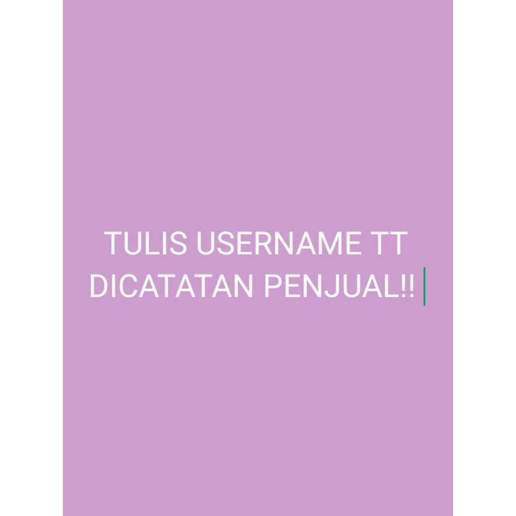TULIS USERNAME TUKTOK