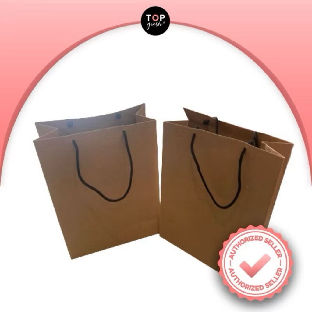 

(2 Pcs) Paper bag coklat polos