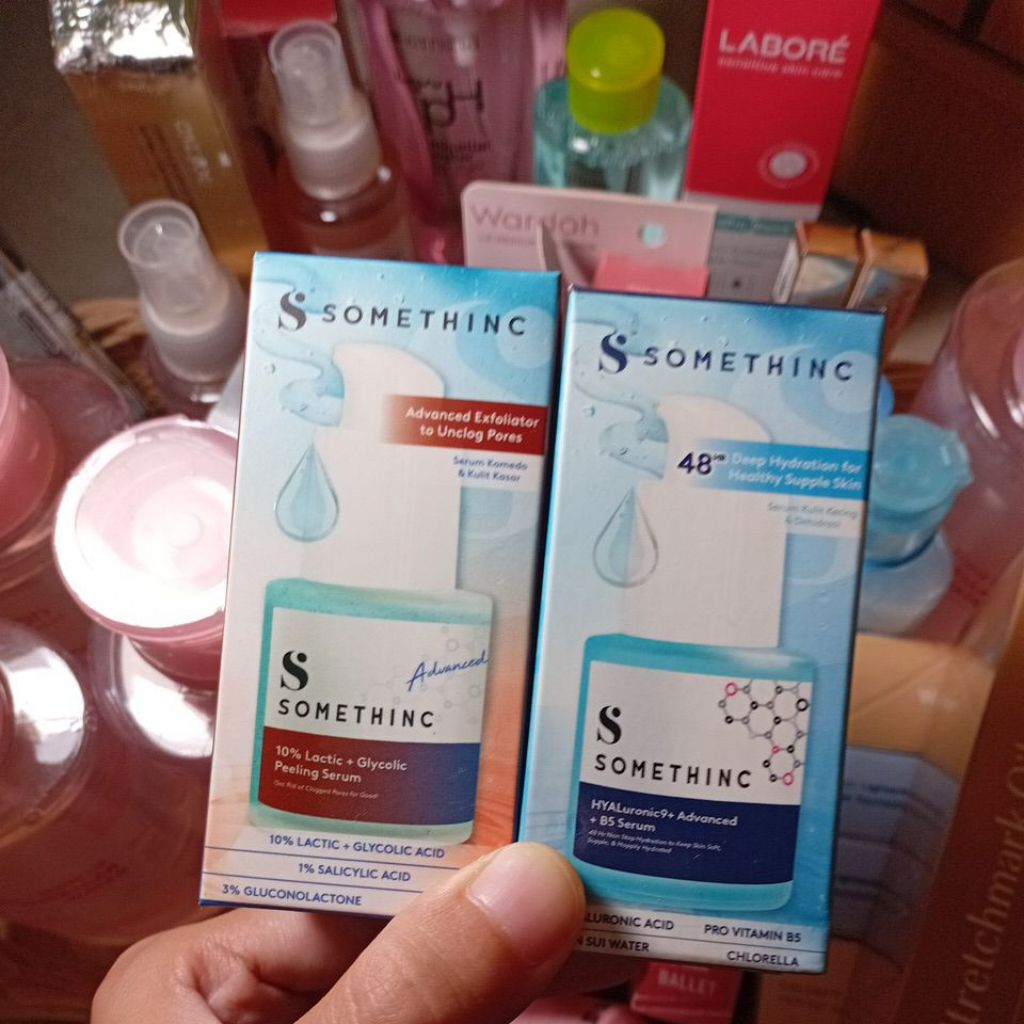 (GOSEND, NEW, SEGEL, ORIGINAL) SOMETHINC PEELING SERUM & HYALURONIC 9+ ADVANCED + B5, SERUM MENGHIDR