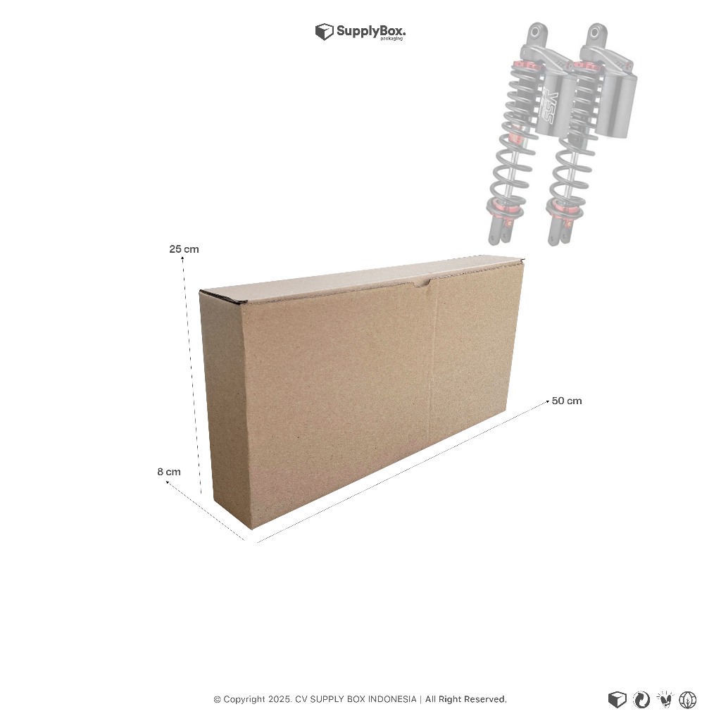 

KARDUS BOX PACKAGING 50 x 8 x 25 CM | Dus Box | Kardus Box | Custombox