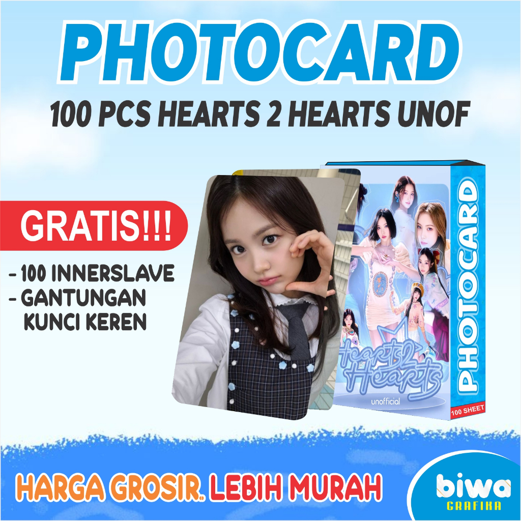 100 Pcs Photocard Hearts 2 Hearts All Member Selca Unofficial Bonus Innerslave - Biwa Photocard