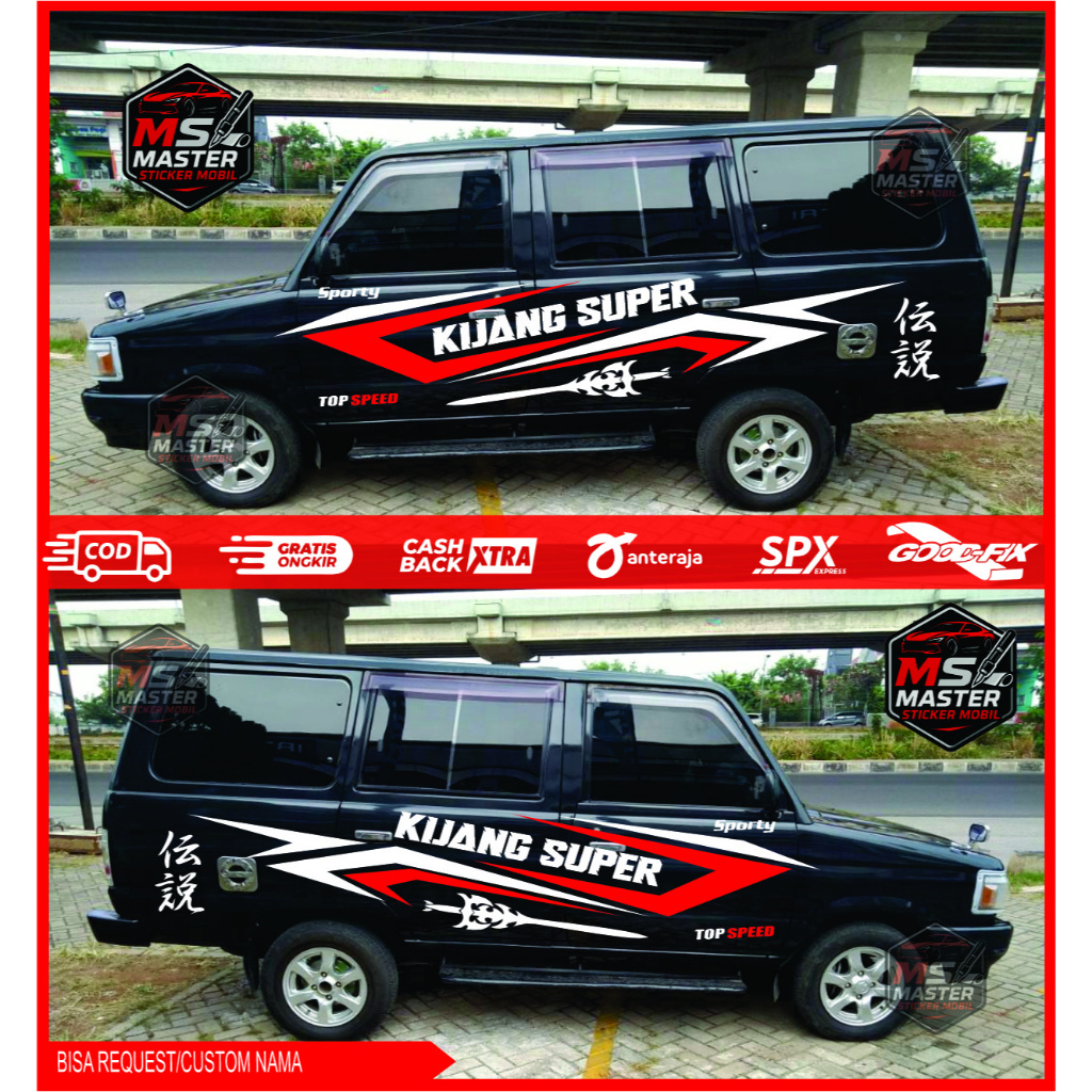 STIKER MOBIL KIJANG SUPER STIKER BODY KIJANG SUPER STIKER KIJANG SUPER