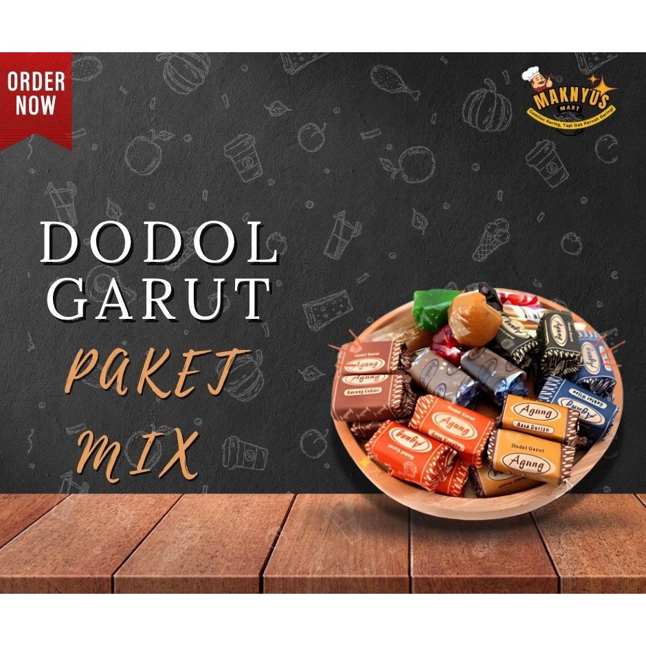 

(PAKET MIX ) Dodol Garut Asli Original oleh-oleh makanan Khas Garut 250GR - 1KG