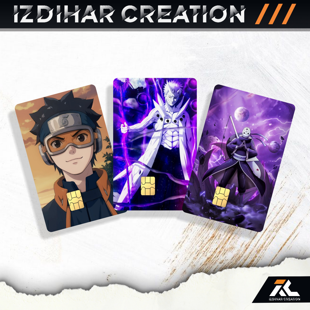 

Stikee Kartu Atm Emoney Flazz Etoll Skincard Tema Obito Garskin Sticker Kartu Atm Laminasi Glosy