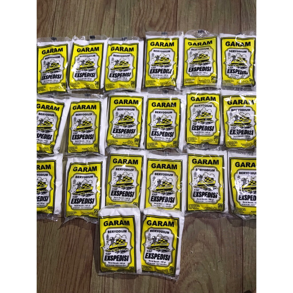 

(1BALL ISI 20 dan 40 PCS) GARAM HALUS BERYODIUM CAP EXSPEDISI KEMASAN 100 gram