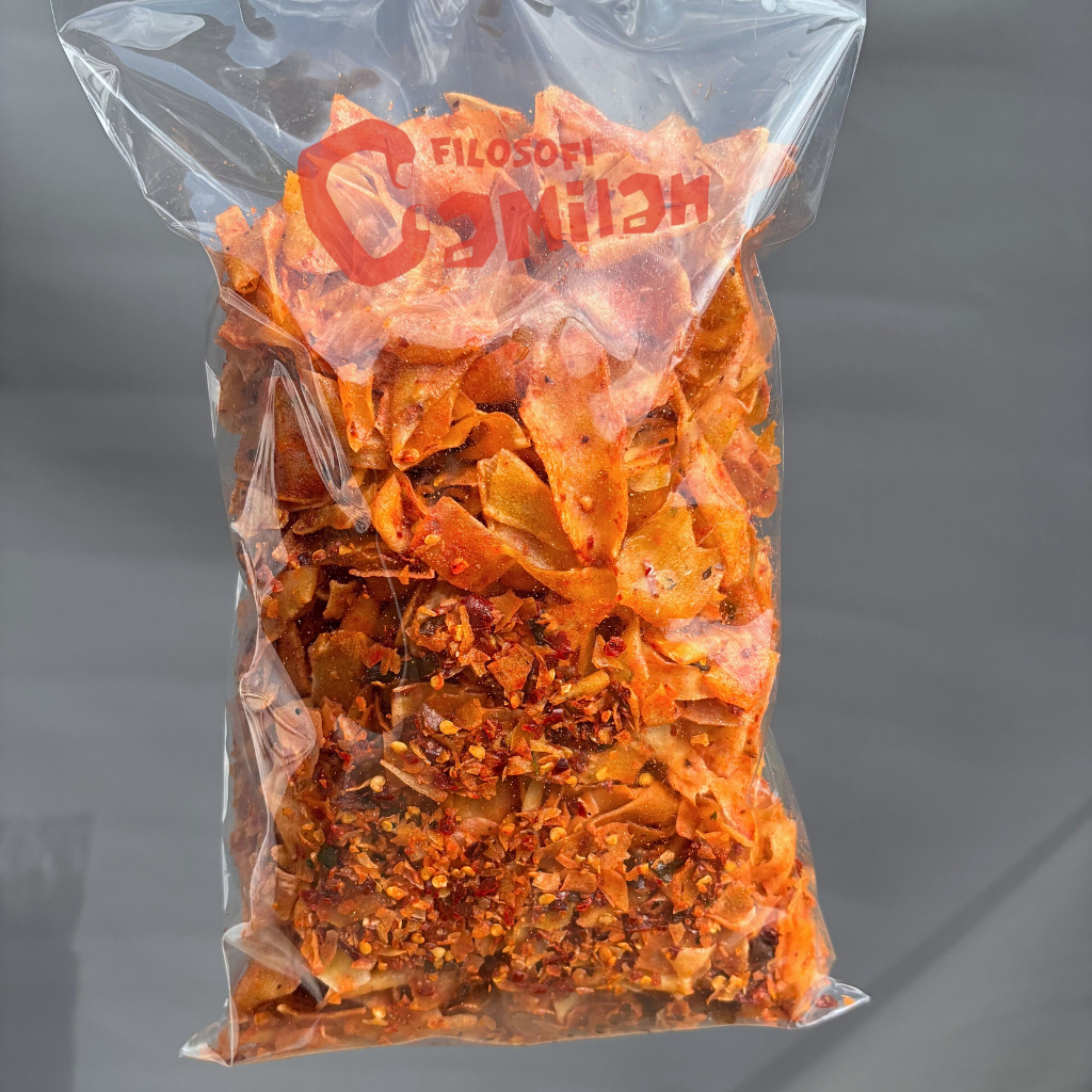 

Keripik Singkong Kriwil Bumbu Kering Extra Chili Oil Daun Jeruk Kemasan - 250g