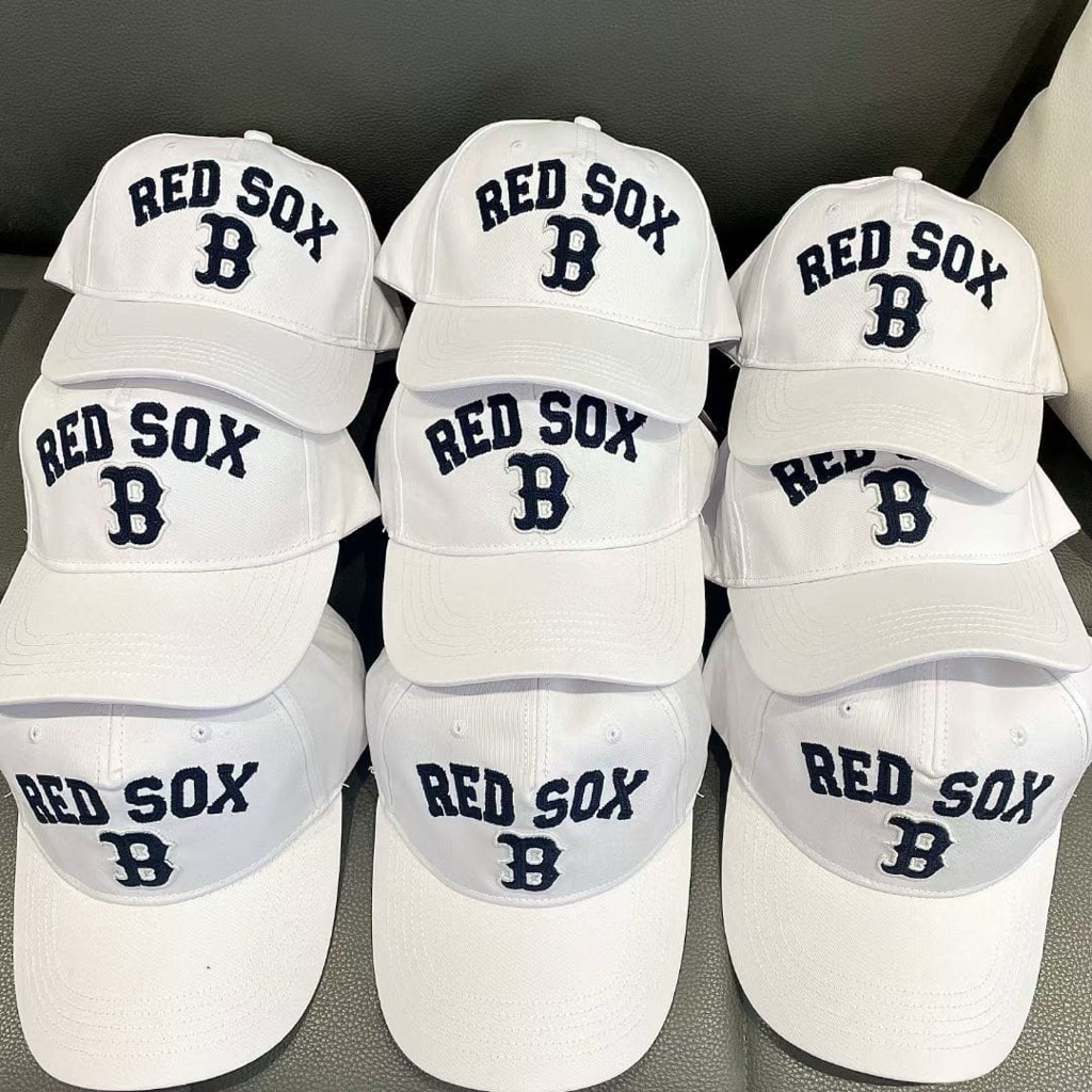 TOPI PET BASEBALL CAP RED SOX WHITE ONLY PREMIUM