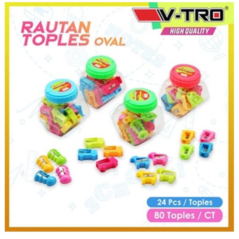 

1toples Rautan Pensil Serutan Pensil dalam Toples isi 24pcs