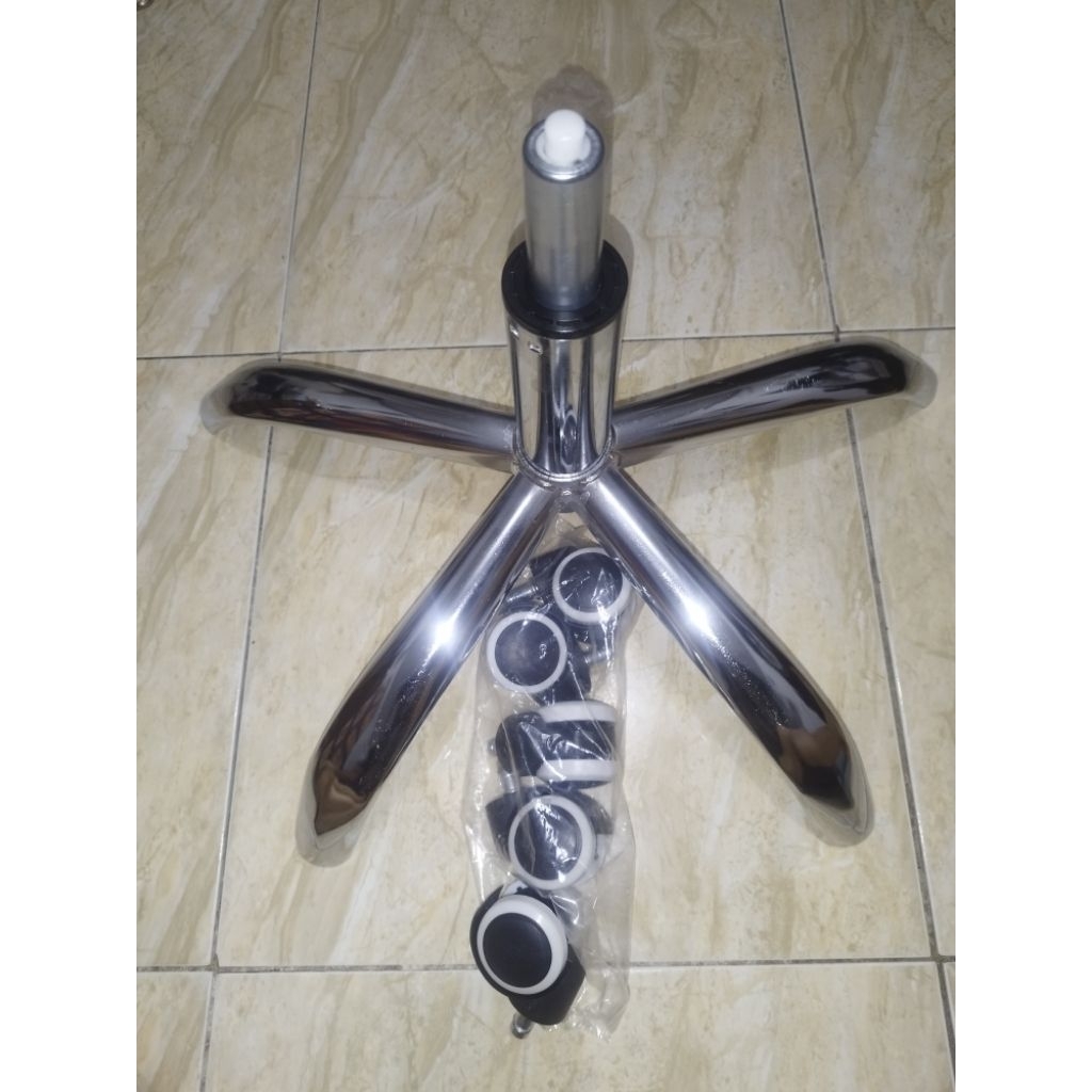 kaki kursi kantor set besi croom