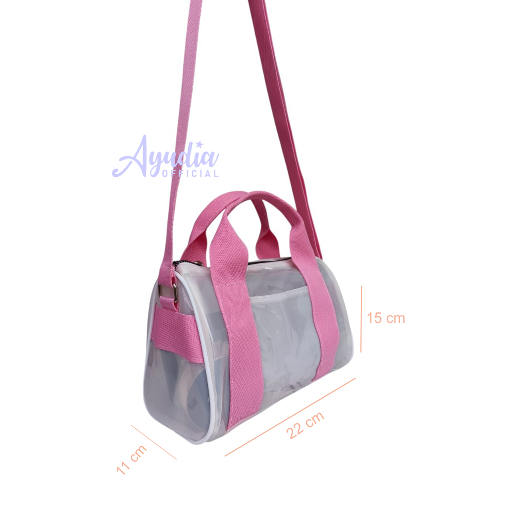 tas slingbag wanita mika pvc jely cantik dan murah konser ( JIHAN )