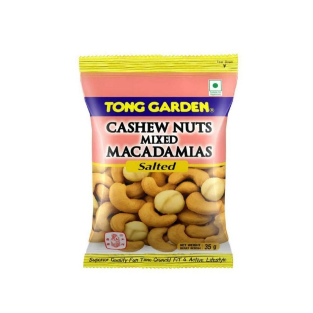 

Tong Garden Salted Cashew Nuts Mixed Macadamias 35gr