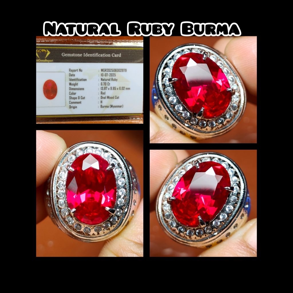 NATURAL BATU RUBY DELIMA PIGEON BLOOD