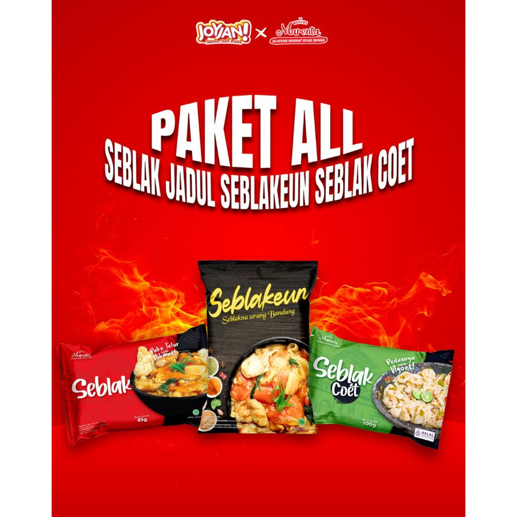 

PAKET ALL Seblak Jadul Seblakeun Seblak Coet Joyjan X Warung Marenta Viral Paket Lengkap Viral Enak