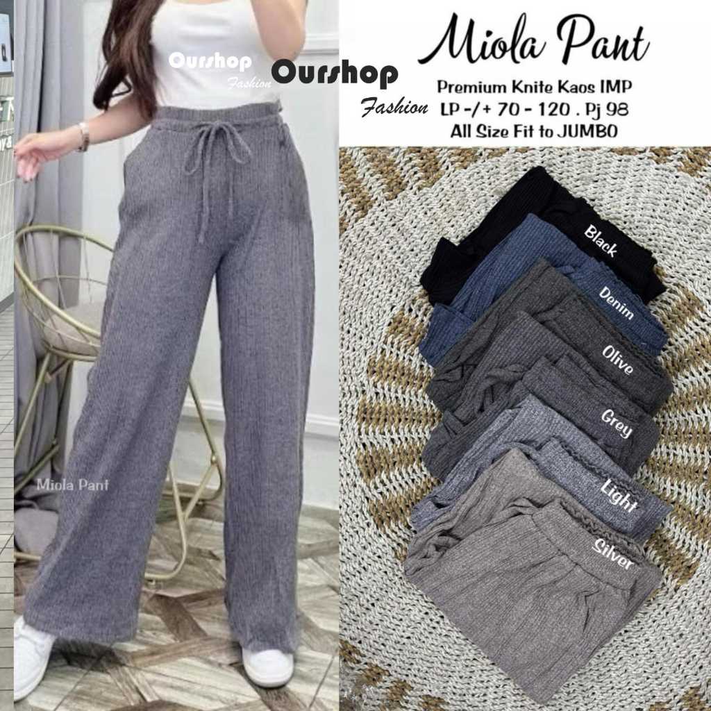 Celana Kulot Jumbo Super Jmbo Kulot Knit Premium Highwaist Celana Kulot Import / Celana Kulot Wanita